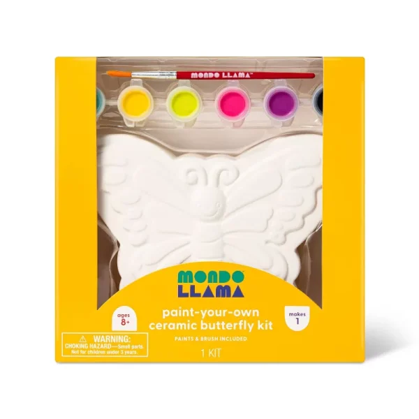 Paint-Your-Own Ceramic Butterfly Craft Kit - Mondo Llama