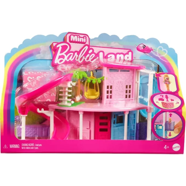 Barbie Mini BarbieLand Doll House Playsets with 1.5-Inch Doll, Furniture & Accessories (Styles May Vary)