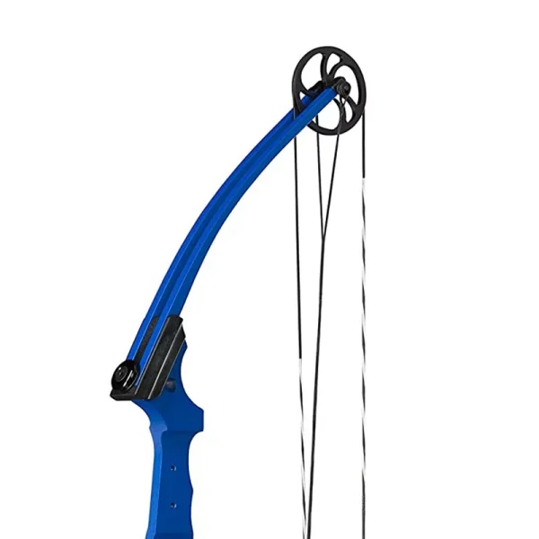 Genesis Archery Compound Bow w/Adjustable Draw Length from 15-30 Inches & Adjustable Draw Weight Range of 10 to 20 Pounds, Left-Handed, Blue (4 Pack) - Image 3