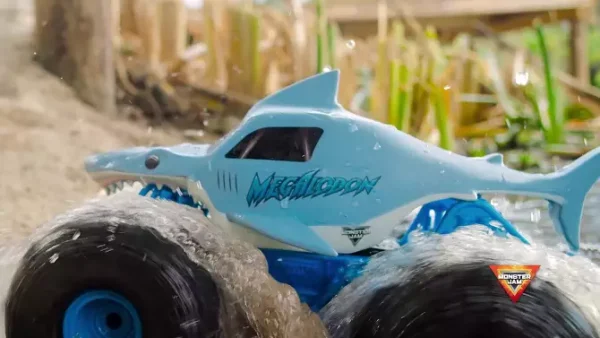 Monster Jam Official Megalodon Storm All-Terrain Remote Control Monster Truck - 1:15 Scale - Image 3