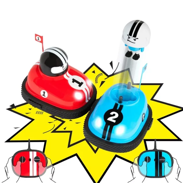 Sharper Image RC Red & Blue Ejecting Bumper Rivals Set - 6pc - Image 2